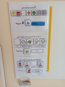 apoyos visuales, facilitar la inclusión, apoyos visuales autismo, adaptaciones de aula, aula TEA, estructuración del tiempo