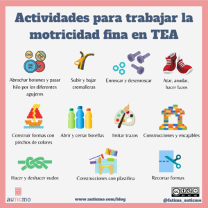 motricidad fina, trabajar la motricidad fina, actividades para niños con TEA, psicomotricidad