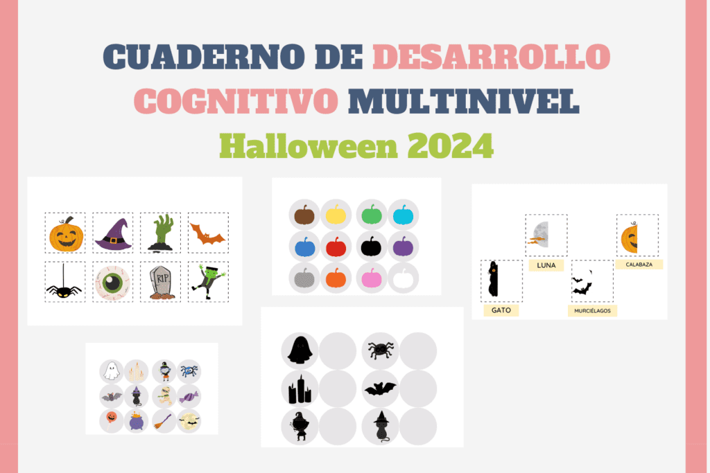 cuaderno desarrollo cognitivo, recursos autismo, recursos halloween